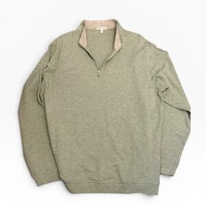 Peter Millar XL Sage Green Organic Cotton Modal 1/4 Zip Luxury‎ Golf Pullover